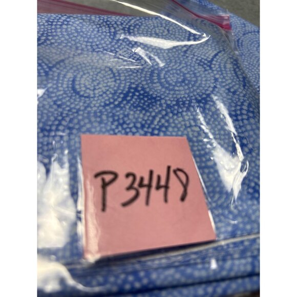 Blue Cotton Fat Quarter 18x22" Fabric Swirls Design Quilting Crafts - Picture 4 of 4